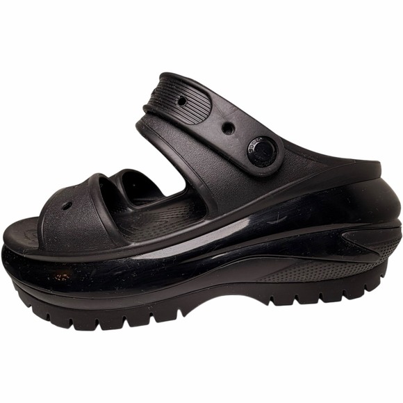 Crocs Mega Crush Platform Sandal Black Chunky Thick Sole Y2K Women 7 Goth Grunge - Picture 5 of 16